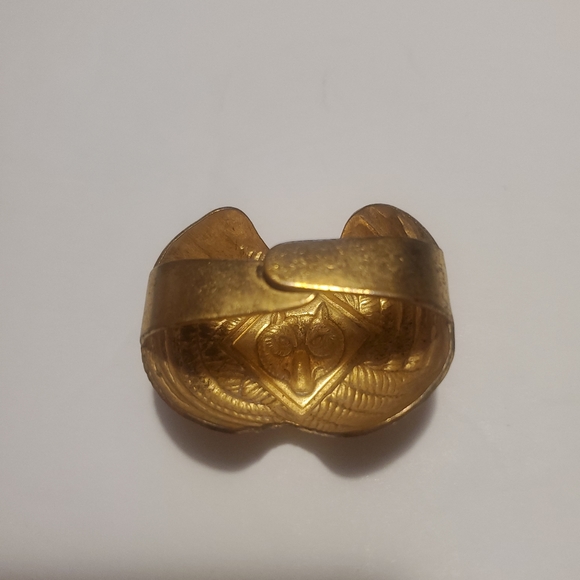 Boy Scout Cub Scout Wolf Blue Gold Tone Neckerchief Scarf Slide VTG - Picture 5 of 12